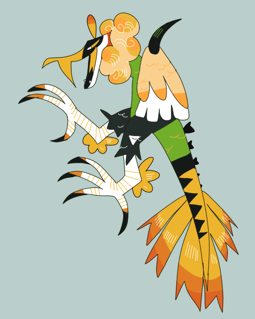 simple art of my fakemon iris talon