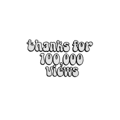 Animated text that says thank you for 100,000 views.