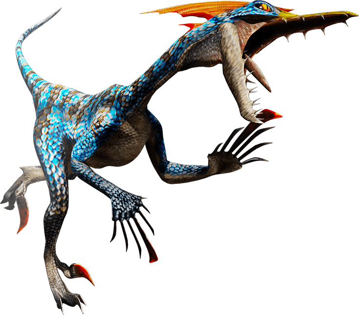 A render of Velocidrome from Monster Hunter.