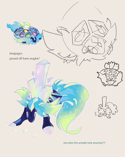a fanmade terapagos form under its official art