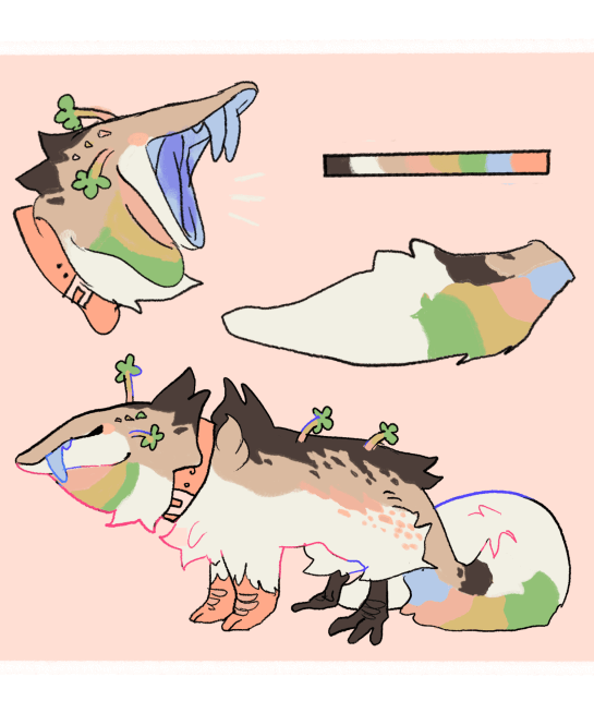 ref sheet of my alien character waverly